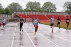 Leon Reid (Bath College) winning 200 metres, British College Championships, Gateshead International Stadium.